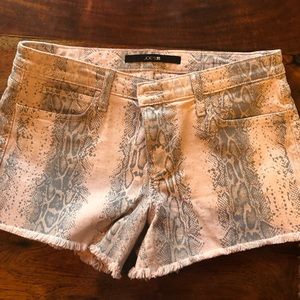 Joes Wild Snake Skin Shorts Size 30 Pink and Grey